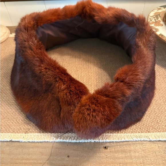 VINTAGE Reddish brown real fur collar~stole~ Wrap~Gadsby~flapper~1920s style - Picture 5 of 14